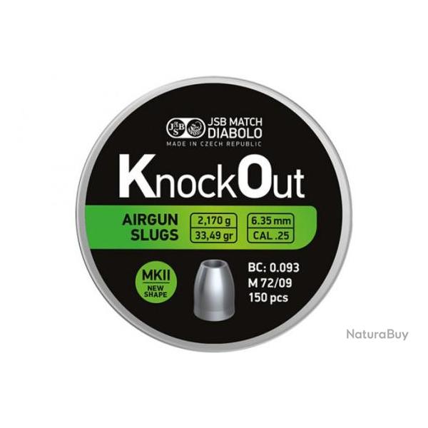 Plomb 6.35 mm JSB Match Knock Out MKII