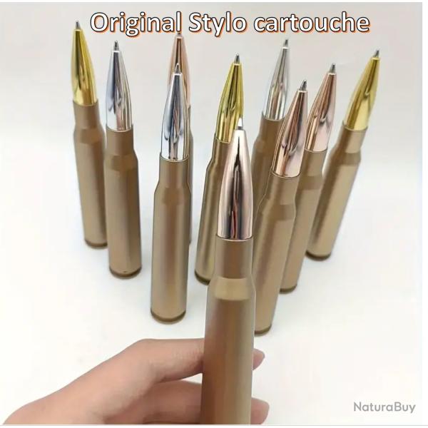 Lot de 3 Stylos � Bille R�tro fid�le reproduction  de cartouche  de fusil Id�e cadeau