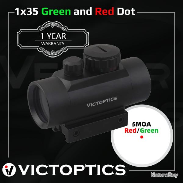 Point vert et rouge 5MOA, avec capuchons, avec support Weaver intgr de 21 mm LIVRAISON GRATUITE !!