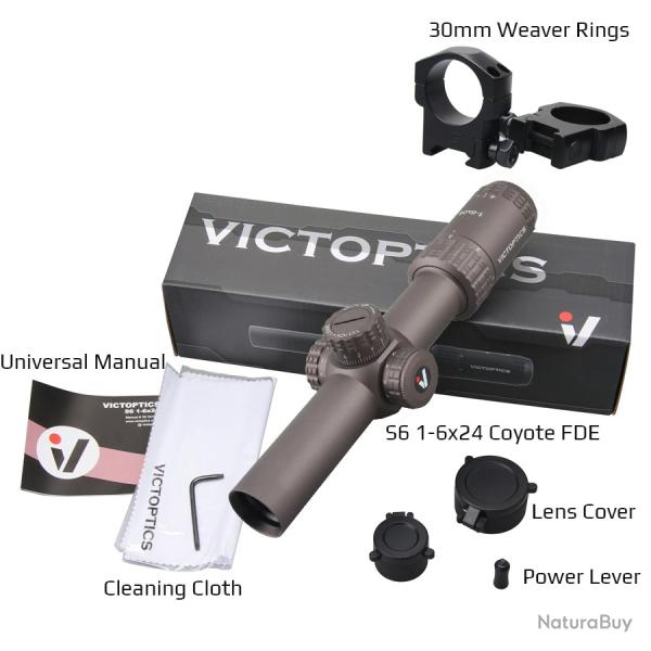 VictOptics S6 1-6x24 LPVO Coyote FDE -**OPSL23