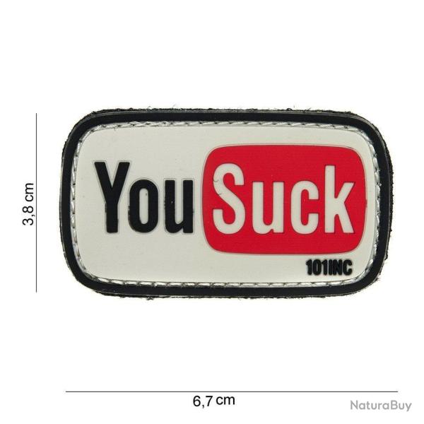 Patch 3D PVC YouSuck (101 Inc) Rouge