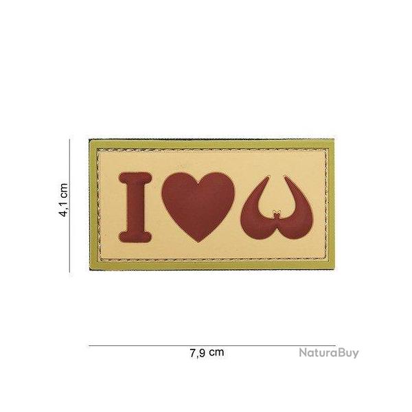 Patch 3D PVC I love Boobies (101 Inc) D�sert