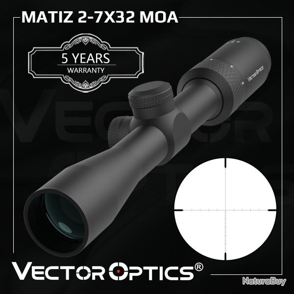Vector Optics-Lunette de vise Dia, lunette de chasse, 2-7x32, 25.4mm - SCOM-33
