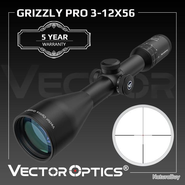 Vector Optics-Lunette de vise professionnelle Grizzly Pro, 3-12X56I LIVRAISON GRATUITE !