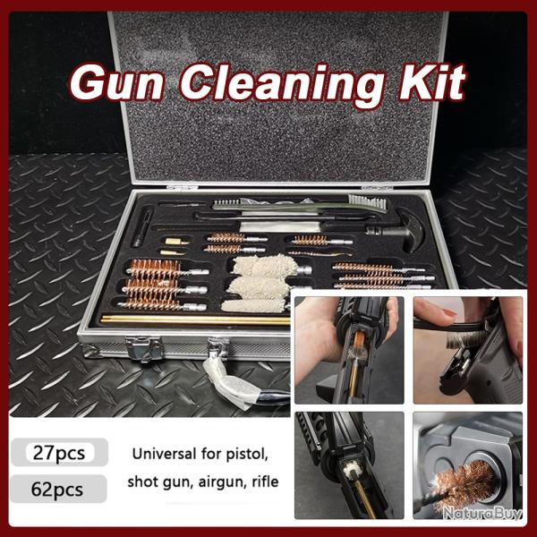 GUNPANY Kit de nettoyage de pistolet universel chasse fusil tactique -**27 pcs LIVRAISON GRATUITE