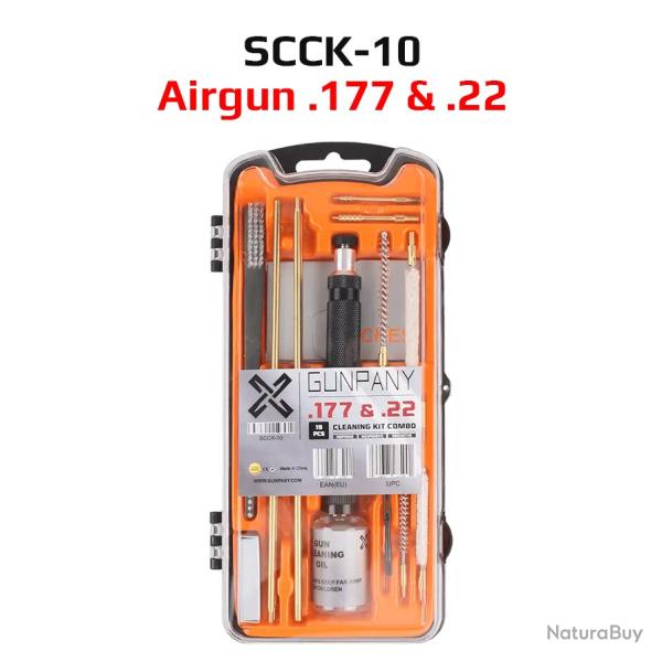 Kit de nettoyage pour pistolets � air comprim�.177 et.22 Mod�le : SCCK-10 LIVRAISON GRATUITE