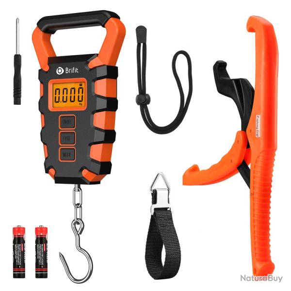 BALANCE DE PCHE JUSQU' 50KG PRCISION 15g + ACCESSOIRES - ORANGE - LIVRAISON GRATUITE