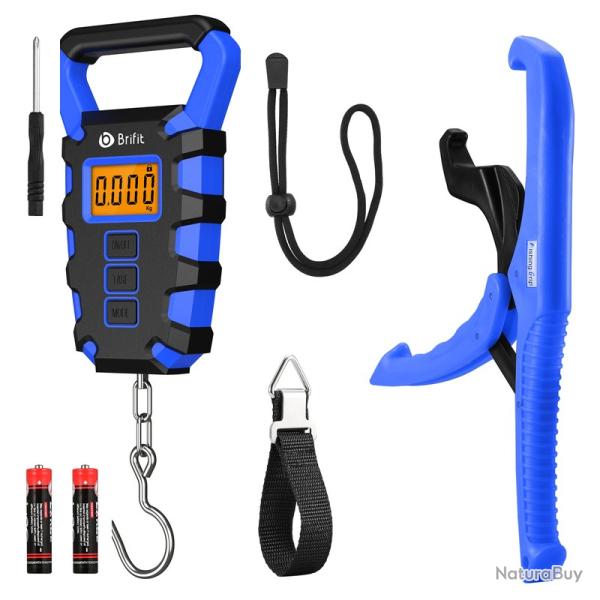 BALANCE DE PCHE JUSQU' 50KG PRCISION 15g + ACCESSOIRES - BLEU - LIVRAISON GRATUITE