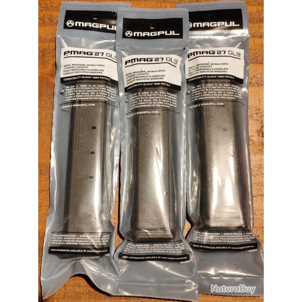 Chargeurs PMAG Magpul Glock 27 coups 9mm - Lot de 3 chargeurs -