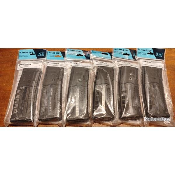 Chargeurs FAB defense Ultimag 30R - Lot de 6 -