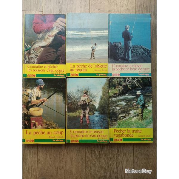 Collection de six livres sur la p�che Ouest France/Le p�cheur de France