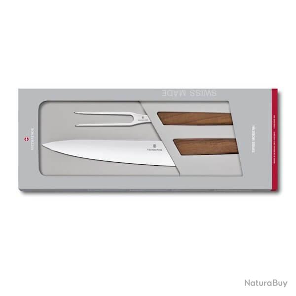 6.9091.2 Set de dcoupe Victorinox Swiss Modern 2 pices noyer