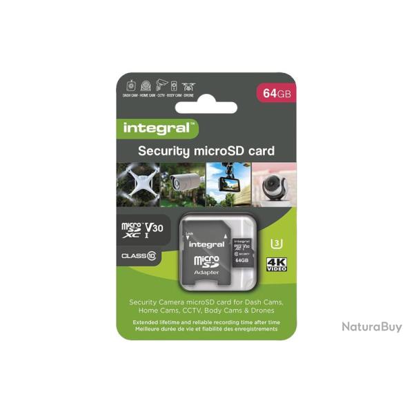 Carte micro SD 64 GB Security Camera Integral