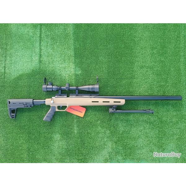 PACK13 Carabine PCP Snowpeak M30C 6,35 mm 19,9 J.+ lun. 4-16 x 40AO + Bipied + Kit puissan