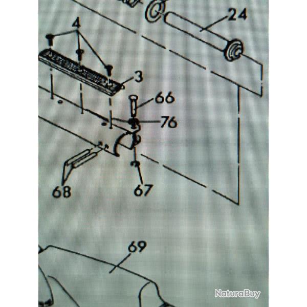 GOUPILLE ASSEMBLAGE BRAS D'ARMEMENT POUR AIR COMPRIME DIANA 48/52/54/75T01