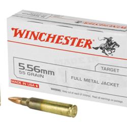 Munitions WINCHESTER calibre 223 Rem FMJ 55gr - 3.6g x20