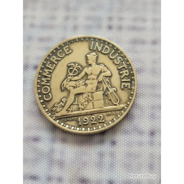Pieces Bon Pour 2 Francs 1922 COMMERCE ET INDUSTRIE  * Graveur  " COMARD "