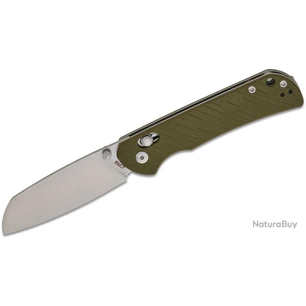 Couteau CJRB Lyrid Green Lame Acier AR-RPM9 Manche G10 Crossbar KIVT Clip J1953GN