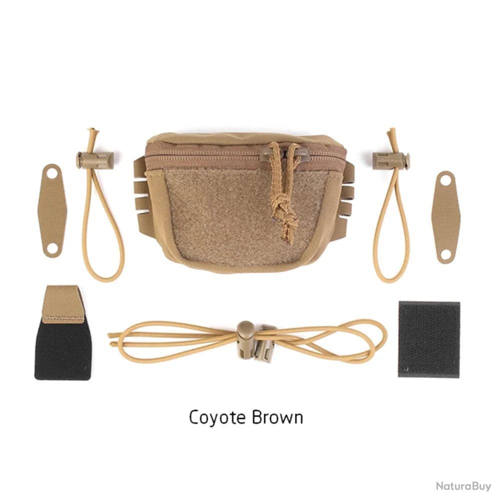 Pochette De Batterie Casque Tactique Lot 2 - Sangle Élastique Stockage Piles Et Accessoires
