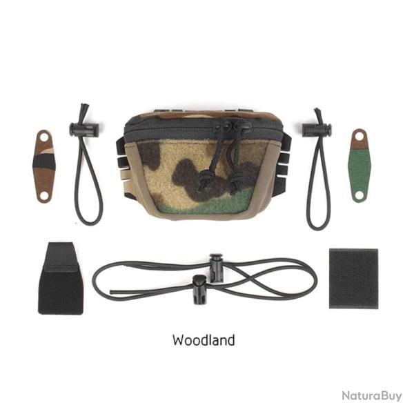 Pochette arri�re batterie casque UA92 PEW TACTICAL - Woodland