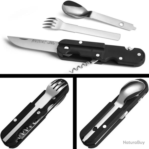 Couvert camping Bivouac arm�e noir TB Outdoor