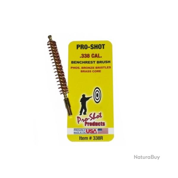 Ecouvillon PRO-SHOT cal.338 bronze mont� sur tige laiton