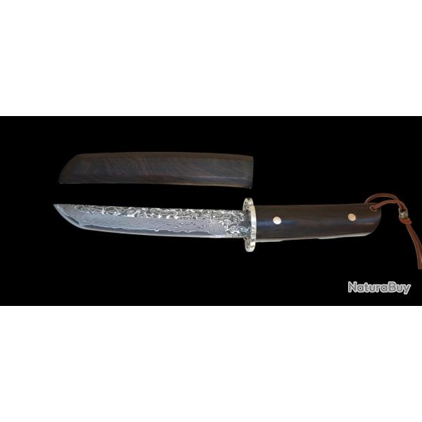 Albainox 32788 Couteau � lame fixe - lame tanto damas 15,5 cm