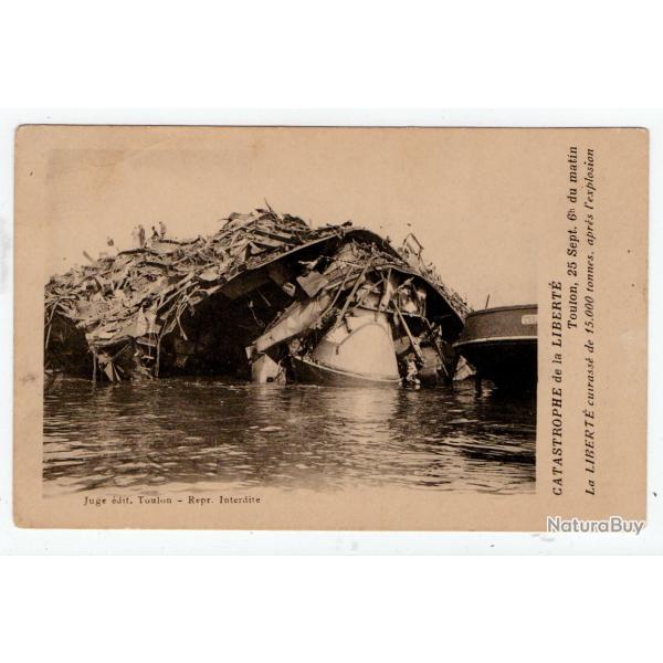 CPA - La Catastrophe du Cuirass� LIBERTE - Apr�s l'Explosion - 25 septembre.6h du matin N�1194