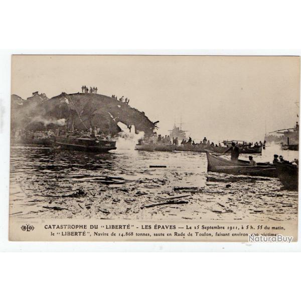 CPA - La Catastrophe du Cuirass� LIBERTE - Apr�s l'Explosion - 25 septembre.6h du matin N�1195