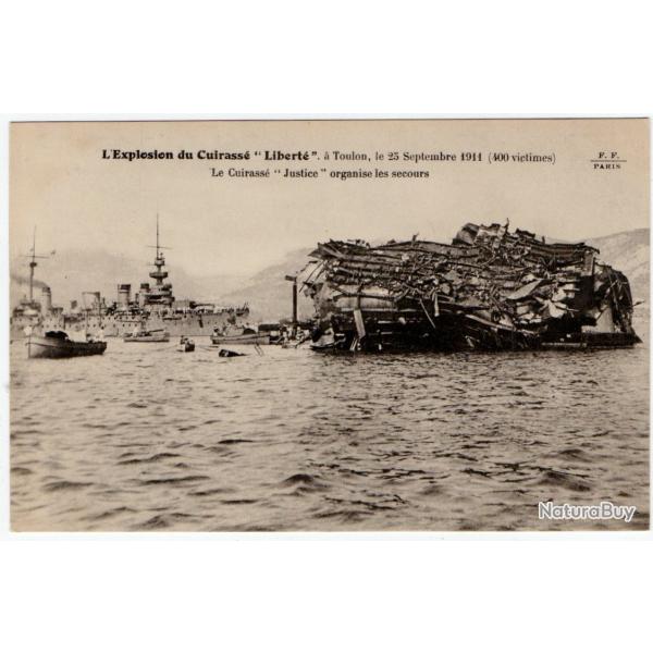 CPA - La Catastrophe du Cuirass� LIBERTE - Apr�s l'Explosion - 25 septembre.6h du matin N�1196