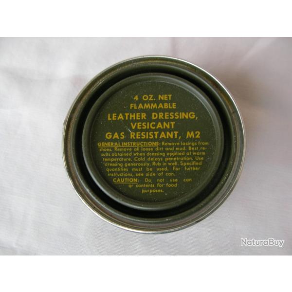 WW2/POSTWAR BOITE A GRAISSE POUR PROTECTION CHAUSSURES MILITAIRES AMRICAINES NEUVE DE STOCK 2 be