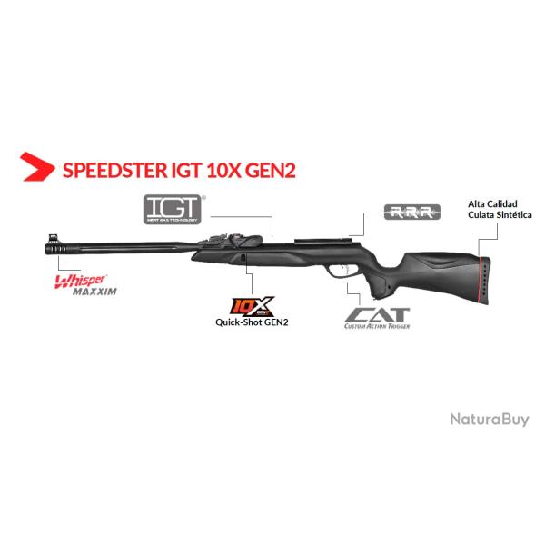 Vente Flash.  Carabine Gamo Speedster IGT 10X GEN2i  Cal.4,5 mm 19,9 joules