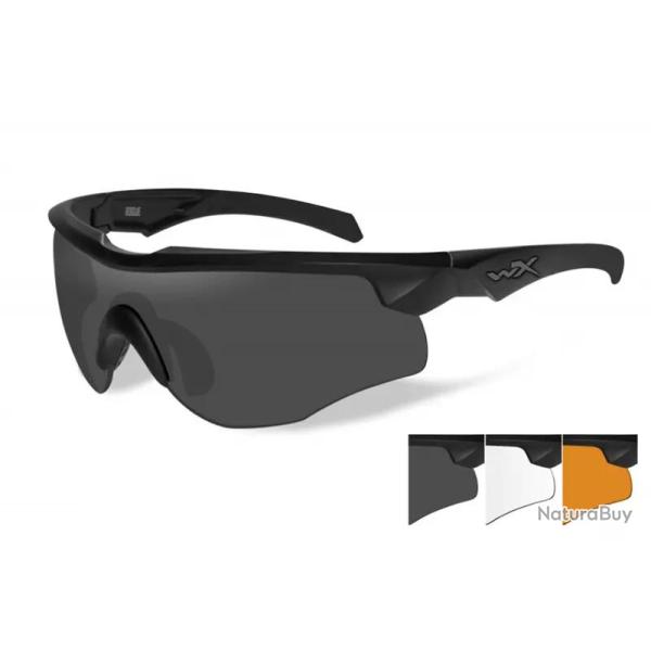 Lunettes balistiques ROGUE Comm Noires 3 crans WILEY X