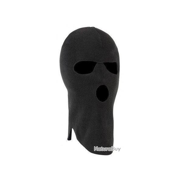 Cagoule polaire trois trous noir PERCUSSION