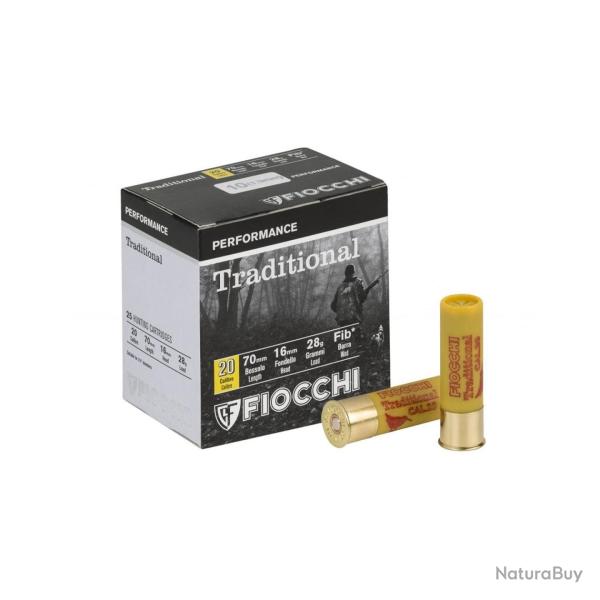 Cartouches Fiocchi Traditional cal 20-Plomb 7