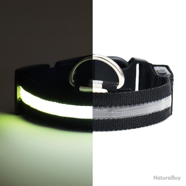 COLLIER POUR CHIENS LUMINEUX -Taille 41-52CM - NOIR - LIVRAISON GRATUITE