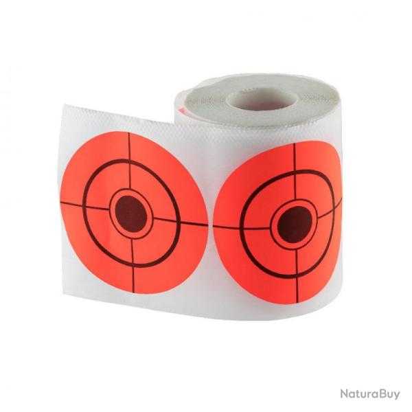Rouleau de 250 cibles stickers 7,5cm de diamtre
