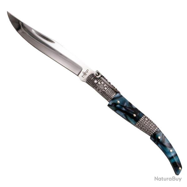 COUTEAU PLIANT THIRD OUVERTURE ESPAGNOLE BLEU AZUR LAME 11CM