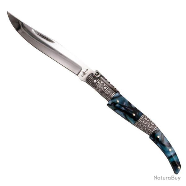 COUTEAU PLIANT THIRD OUVERTURE ESPAGNOLE BLEU AZUR LAME 11CM