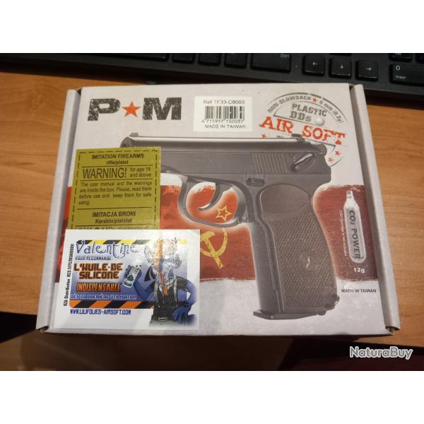 airsoft pistolet 6mm makarov KWC