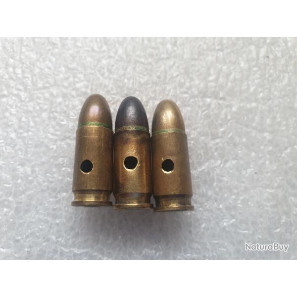 Cartouche 9mm franaise RY-BD neutralise, date du 1er trimestre 1955 (M. 27TE)