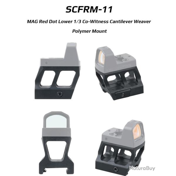 Vise � point rouge ferm�e, montage � queue d'aronde basse,empreinte VOD SCFRM-11