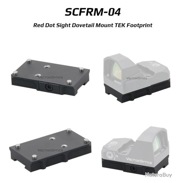 Vise � point rouge ferm�e, montage � queue d'aronde basse,empreinte VOD SCFRM-04