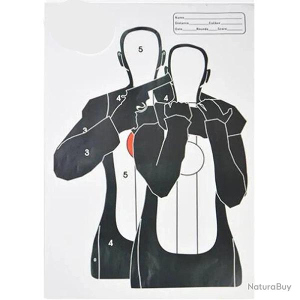 Cibles de tir otage 45 x 32cm 10pcs