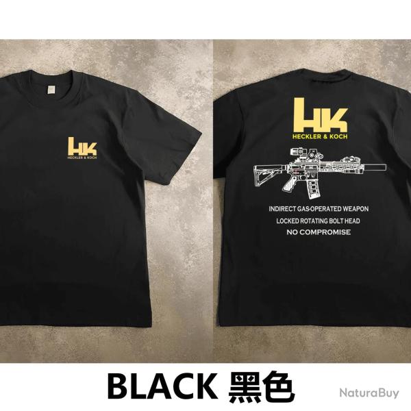 Men's Patterned Heckler & Koch HK416 T-shirt 100% Cotton Perspiration Breathable High Quality Casual