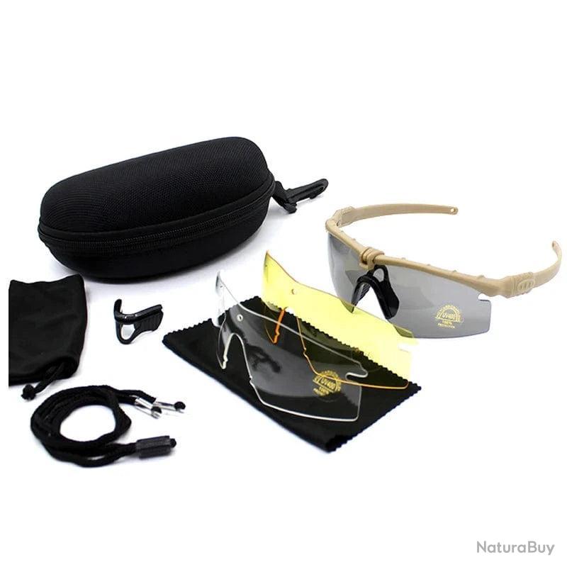 Lunettes Tactiques Balistiques HTS HUNTERSKY – Protection Militaire Anti-Buée Anti-Impact Pour Tir, Airsoft, Chasse & Stand De Tir