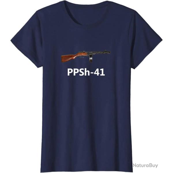 PPSH 41 Russian Soviet Gun Firearm WW2 WWII Army Military Men T-Shirt Short Sleeve Casual 100% Cotto
