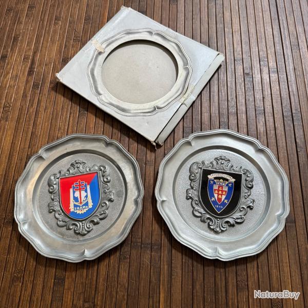 MILITARIA PLATEAU MURAL BLASON MILITAIRE