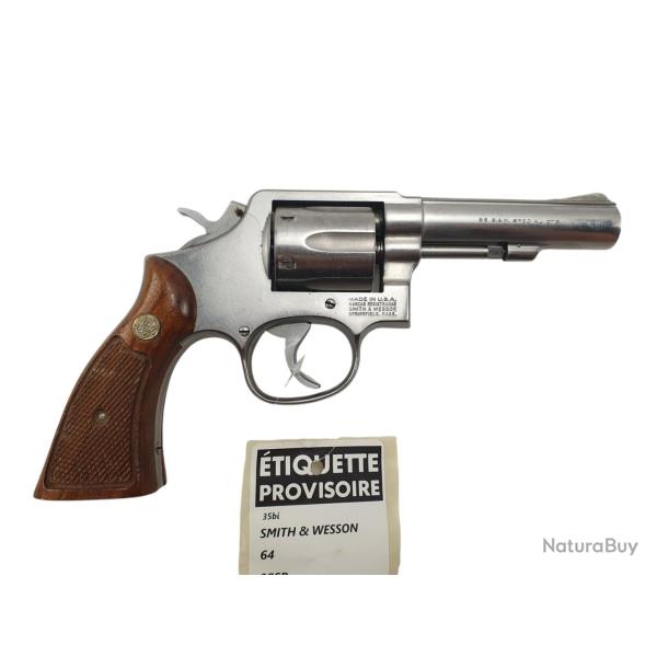 OCCASION - REVOLVER SMITH&WESSON MOD.64 INOX CAL.38SP CANON 4" ref.1