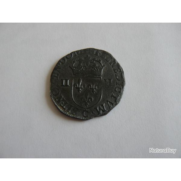 (4) monnaie quart d'�cu argent Henri III 1588 Saint-L�